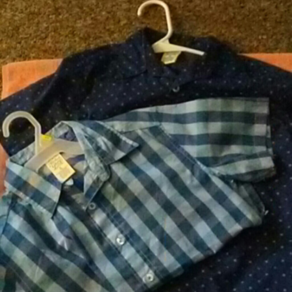 2 boys button down shirts